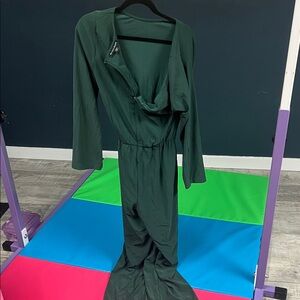 Boston Proper Deep Green Jumpsuit